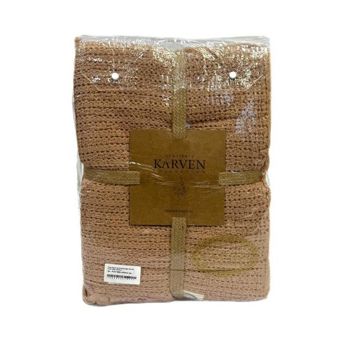 Плед-покрывало Karven SIMA хлопковый муслин kahve 220х240, фото, фотография