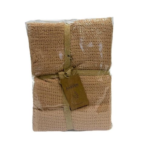 Плед-покрывало Karven SIMA хлопковый муслин kahve 220х240, фото, фотография