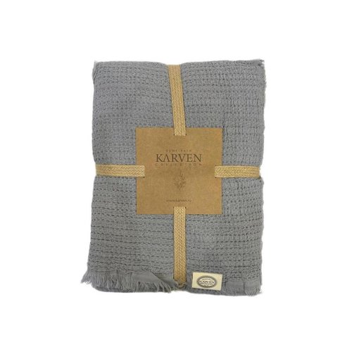 Плед-покрывало Karven SIMA хлопковый муслин gri 220х240, фото, фотография