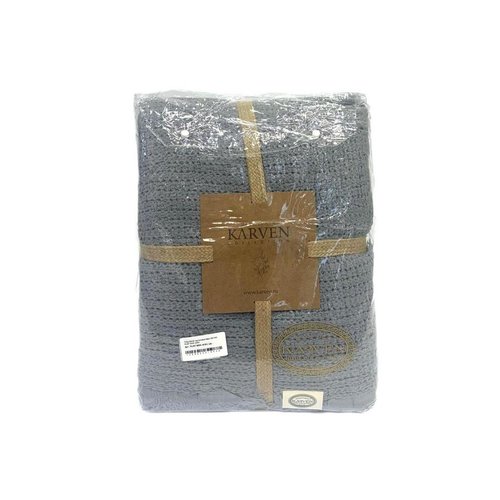 Плед-покрывало Karven SIMA хлопковый муслин gri 220х240, фото, фотография