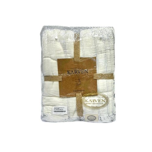 Плед-покрывало Karven IZGI хлопковый муслин beyaz 220х240, фото, фотография