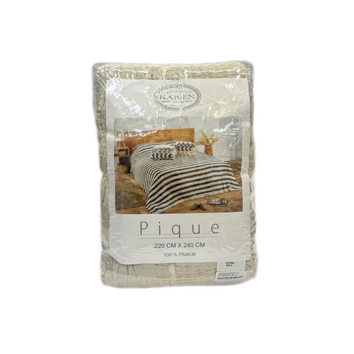 Плед-покрывало Karven LENA хлопковый муслин acik gri 220х240, фото, фотография