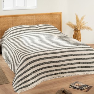 Плед-покрывало Karven LENA хлопковый муслин haki 220х240