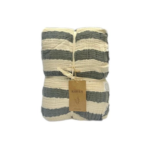 Плед-покрывало Karven LENA хлопковый муслин haki 220х240, фото, фотография