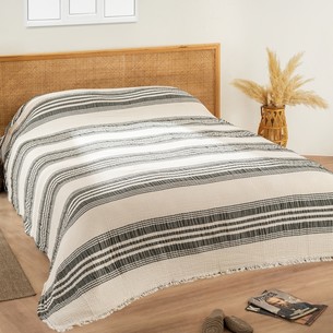 Плед-покрывало Karven TRUVA хлопковый муслин haki 220х240