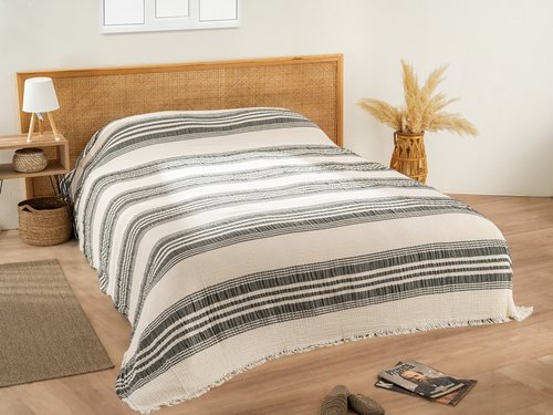 Плед-покрывало Karven TRUVA хлопковый муслин haki 220х240, фото, фотография