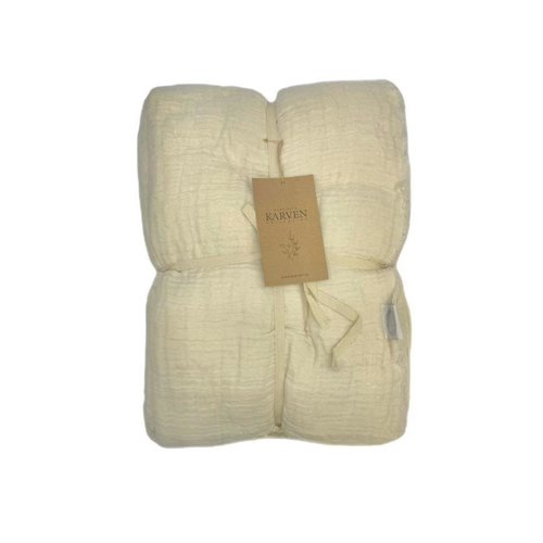 Плед-покрывало Karven CLASSICAL хлопковый муслин krem 220х240, фото, фотография