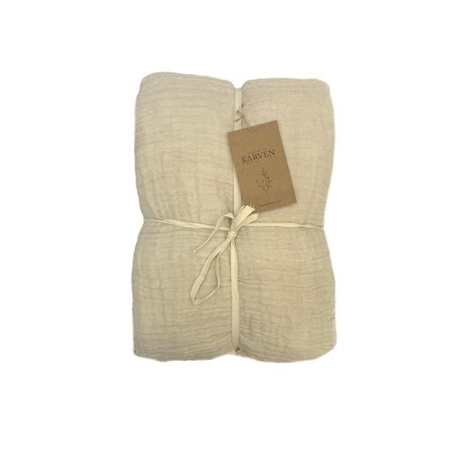 Плед-покрывало Karven CLASSICAL хлопковый муслин bej 220х240, фото, фотография