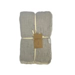 Плед-покрывало Karven CLASSICAL хлопковый муслин acik gri 220х240, фото, фотография