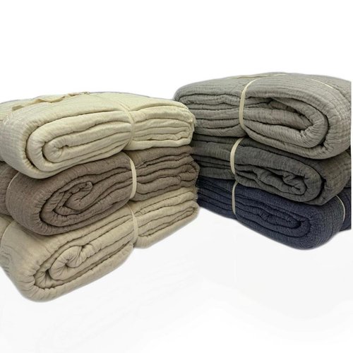 Плед-покрывало Karven CLASSICAL хлопковый муслин kahve 220х240, фото, фотография