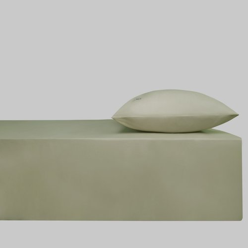 Простынь на резинке с наволочками Sarev NEW SLOW CITY хлопковый поплин defne-yesil 140х200+40, фото, фотография