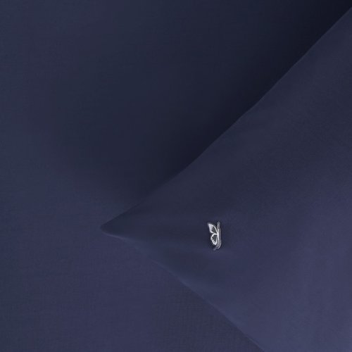 Простынь на резинке с наволочками Sarev NEW SLOW CITY хлопковый поплин lacivert 140х200+40, фото, фотография