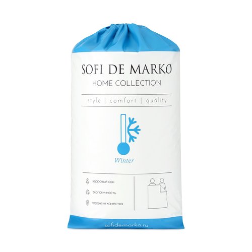 Одеяло Sofi De Marko BASIC ЗИМА эковолокно/микрофибра 195х215, фото, фотография