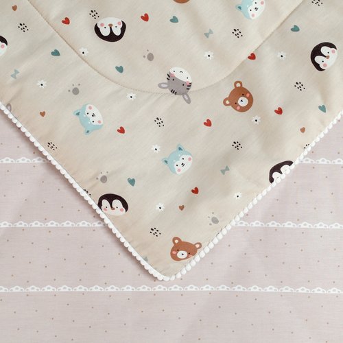 Детское постельное белье без пододеяльника с одеялом Sofi De Marko ЗВЕРЯТА хлопковый сатин 1,5 спальный, фото, фотография