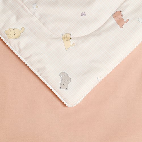 Детское постельное белье без пододеяльника с одеялом Sofi De Marko КОТЯТА хлопковый сатин 1,5 спальный, фото, фотография