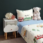 Детское постельное белье без пододеяльника с одеялом Sofi De Marko МАШИНКИ хлопковый сатин 1,5 спальный, фото, фотография