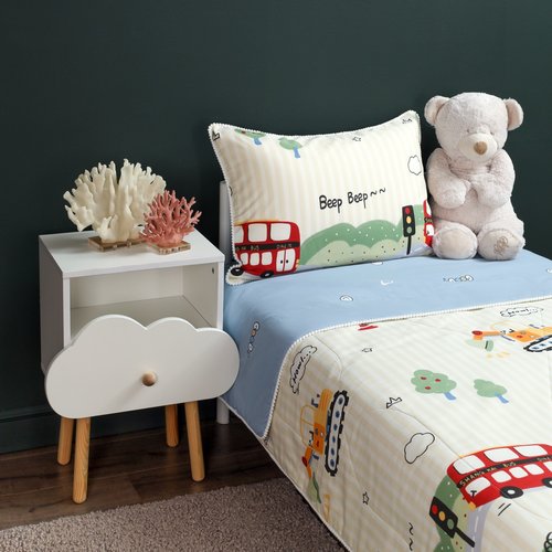Детское постельное белье без пододеяльника с одеялом Sofi De Marko МАШИНКИ хлопковый сатин 1,5 спальный, фото, фотография