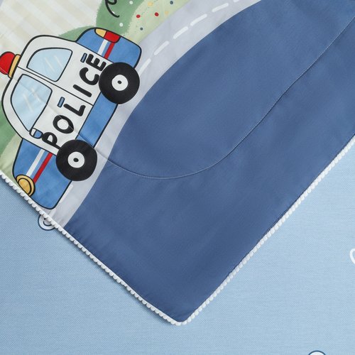 Детское постельное белье без пододеяльника с одеялом Sofi De Marko МАШИНКИ хлопковый сатин 1,5 спальный, фото, фотография