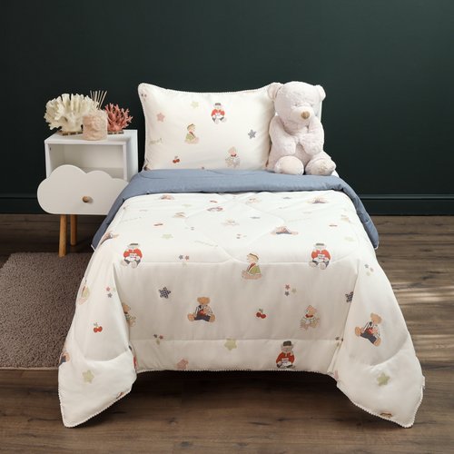 Детское постельное белье без пододеяльника с одеялом Sofi De Marko МИШКА хлопковый сатин 1,5 спальный, фото, фотография