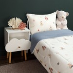 Детское постельное белье без пододеяльника с одеялом Sofi De Marko МИШКА хлопковый сатин 1,5 спальный, фото, фотография