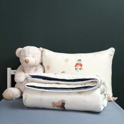 Детское постельное белье без пододеяльника с одеялом Sofi De Marko МИШКА хлопковый сатин 1,5 спальный, фото, фотография