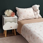 Детское постельное белье без пододеяльника с одеялом Sofi De Marko ПАДДИНГТОН хлопковый сатин лиловый 1,5 спальный, фото, фотография