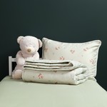 Детское постельное белье без пододеяльника с одеялом Sofi De Marko ПАДДИНГТОН хлопковый сатин светло-зелёный 1,5 спальный, фото, фотография