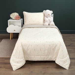 Детское постельное белье без пододеяльника с одеялом Sofi De Marko ТЭДДИ хлопковый сатин 1,5 спальный