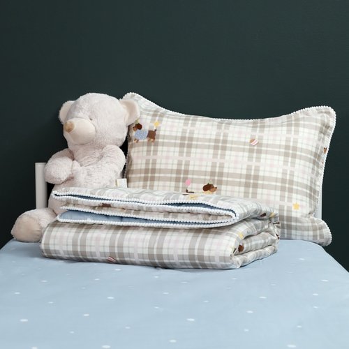 Детское постельное белье без пододеяльника с одеялом Sofi De Marko ЩЕНЯТА хлопковый сатин 1,5 спальный, фото, фотография