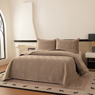 Покрывало Sofi De Marko ТАИРА велюр вискоза бежевый 240х260