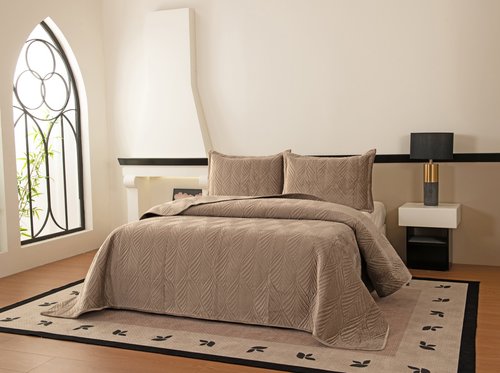 Покрывало Sofi De Marko ТАИРА велюр вискоза бежевый 240х260, фото, фотография