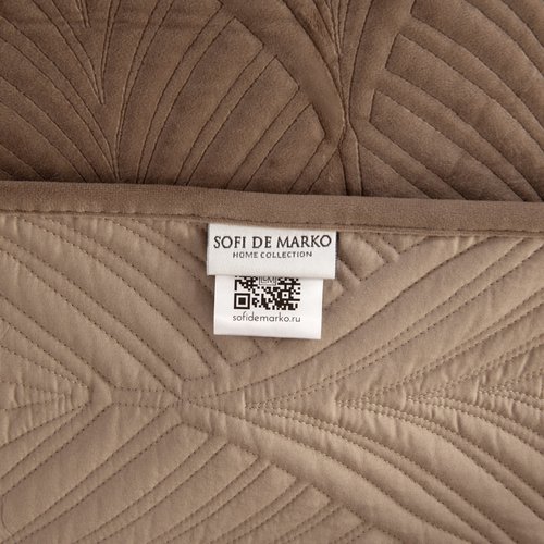 Покрывало Sofi De Marko ТАИРА велюр вискоза бежевый 240х260, фото, фотография