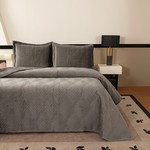 Покрывало Sofi De Marko ТАИРА велюр вискоза пепельный 240х260, фото, фотография