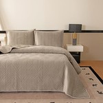 Покрывало Sofi De Marko ТАИРА велюр вискоза светло-бежевый 240х260, фото, фотография