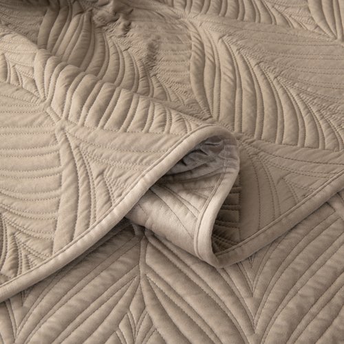 Покрывало Sofi De Marko ТАИРА велюр вискоза светло-бежевый 240х260, фото, фотография