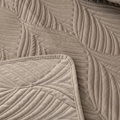 Покрывало Sofi De Marko ТАИРА велюр вискоза светло-бежевый 240х260, фото, фотография