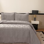 Покрывало Sofi De Marko ТАИРА велюр вискоза серый 240х260, фото, фотография