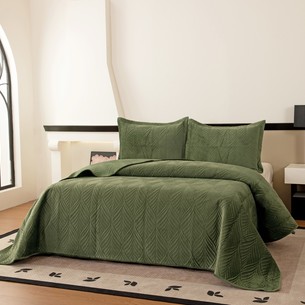 Покрывало Sofi De Marko ТАИРА велюр вискоза хаки 240х260