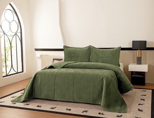 Покрывало Sofi De Marko ТАИРА велюр вискоза хаки 240х260, фото, фотография