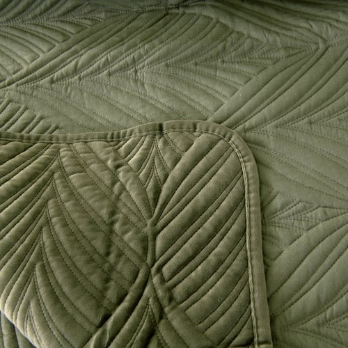 Покрывало Sofi De Marko ТАИРА велюр вискоза хаки 240х260, фото, фотография