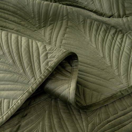 Покрывало Sofi De Marko ТАИРА велюр вискоза хаки 240х260, фото, фотография