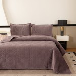 Покрывало Sofi De Marko ТАИРА велюр вискоза чайная роза 240х260, фото, фотография