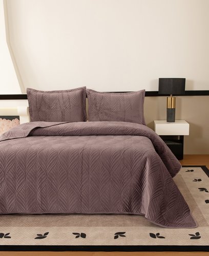 Покрывало Sofi De Marko ТАИРА велюр вискоза чайная роза 240х260, фото, фотография