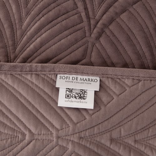 Покрывало Sofi De Marko ТАИРА велюр вискоза чайная роза 240х260, фото, фотография
