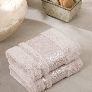 Подарочный набор полотенец для ванной 50х90(2) Meteor ESCALE хлопковая/бамбуковая махра махра бежевый