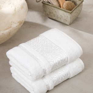 Подарочный набор полотенец для ванной 50х90(2) Meteor ESCALE хлопковая/бамбуковая махра махра кремовый