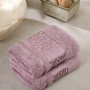 Подарочный набор полотенец для ванной 50х90(2) Meteor ESCALE хлопковая/бамбуковая махра махра лавандовый