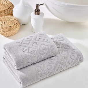 Подарочный набор полотенец для ванной 50х90, 70х140 Meteor LOWE хлопковая махра серый
