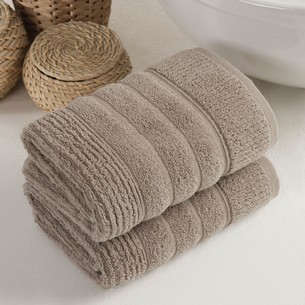 Подарочный набор полотенец для ванной 50х90(2) Meteor SICILYA хлопковая махра коричневый