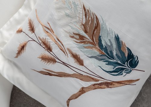 Постельное белье Dantela Vita BOHEM хлопковый сатин белый евро, фото, фотография